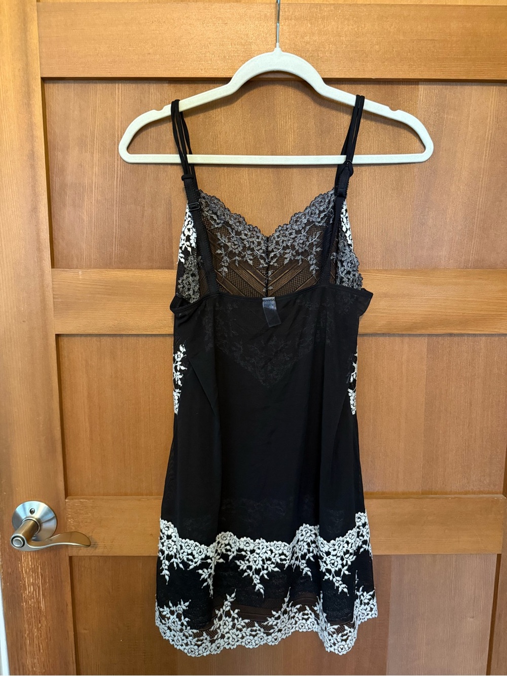 Wacoal Slip/lingerie Black Cream FloralTrim Large - Picture 3 of 4